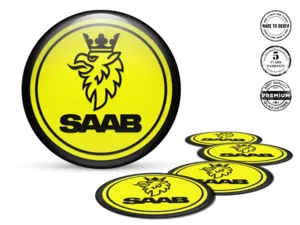 Saab Calcomanías de Rueda Extremo Prisma Empuje Gravitacional